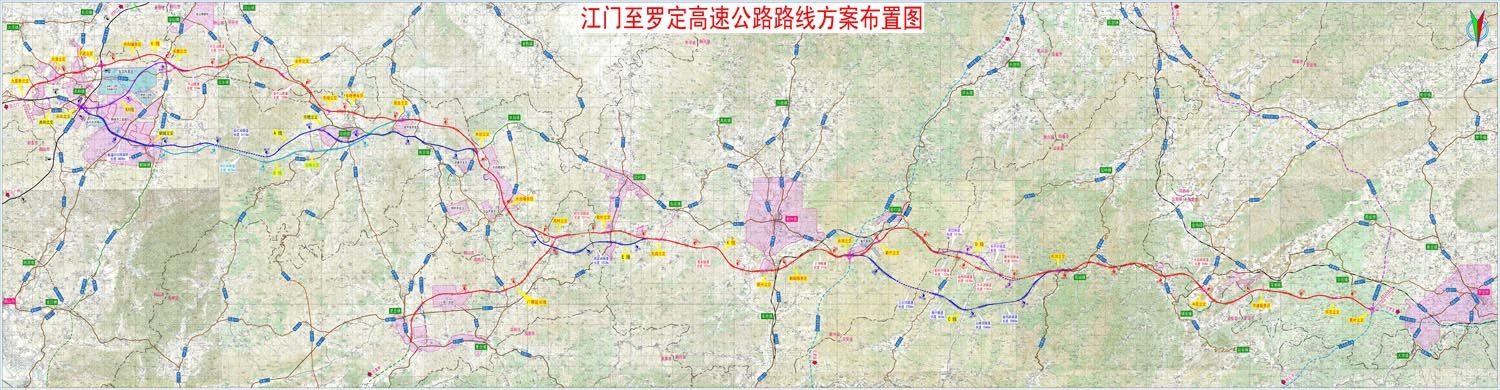 广东省高速公路网第四横线的一部分,本项目推荐线路起点位于江门鹤山图片